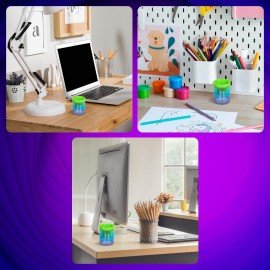 Точилка для классических и утолщенных карандашей BRAUBERG "Grade", НАБОР 3 штуки, 271999