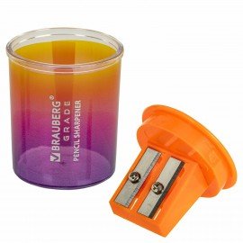 Точилка для классических и утолщенных карандашей BRAUBERG "Grade", НАБОР 3 штуки, 271999