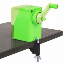 Точилка механическая ЮНЛАНДИЯ "Cosmos", для чернографитных и цветных карандашей, корпус зелёный, 272000