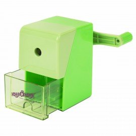 Точилка механическая ЮНЛАНДИЯ "Cosmos", для чернографитных и цветных карандашей, корпус зелёный, 272000