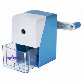 Точилка механическая ЮНЛАНДИЯ "Cats", для чернографитных и цветных карандашей, корпус голубой, 272001