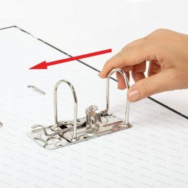 Папка-регистратор STAFF "Profit" с мраморным покрытием, 75 мм, черная, СЪЕМНЫЙ МЕХАНИЗМ, 272007