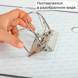 Папка-регистратор STAFF "Profit" с мраморным покрытием, 75 мм, черная, СЪЕМНЫЙ МЕХАНИЗМ, 272007