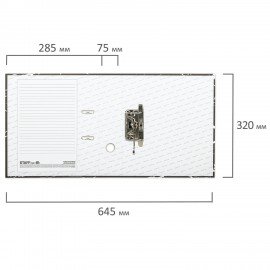 Папка-регистратор STAFF "Profit" с мраморным покрытием, 75 мм, черная, СЪЕМНЫЙ МЕХАНИЗМ, 272007