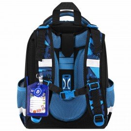 Ранец BRAUBERG PREMIUM, 2 отделения, с брелоком, "Night race", 3D-панель, 38х29х16 см, 272014