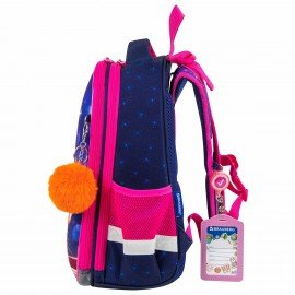 Ранец BRAUBERG PREMIUM, 2 отделения, с брелоком, "Cute fox", LED-ЛАМПОЧКИ, 38х29х16 см, 272019