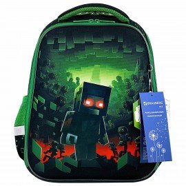 Ранец BRAUBERG FIT, 2 отделения, "Night warrior", 38х27х14 см, 272023