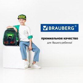 Ранец BRAUBERG FIT, 2 отделения, "Night warrior", 38х27х14 см, 272023