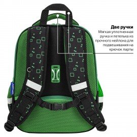 Ранец BRAUBERG FIT, 2 отделения, "Night warrior", 38х27х14 см, 272023