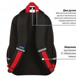 Рюкзак BRAUBERG MOTION, 2 отделения, 3 кармана, "Calm capy", СВЕТЯЩИЙСЯ, 41х28х17 см, 272032