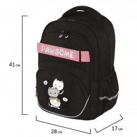 Рюкзак BRAUBERG MOTION, 2 отделения, 3 кармана, "Cat tower", 41х28х17 см, 272033