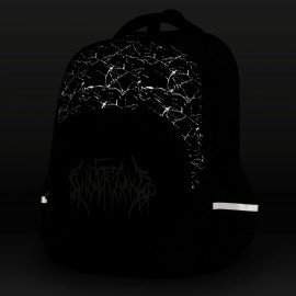 Рюкзак BRAUBERG SOFT, 2 отделения, 3 кармана, "Lettering", СВЕТЯЩИЙСЯ, 40х31х15 см, 272034