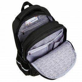 Рюкзак BRAUBERG SOFT, 2 отделения, 3 кармана, "Lettering", СВЕТЯЩИЙСЯ, 40х31х15 см, 272034