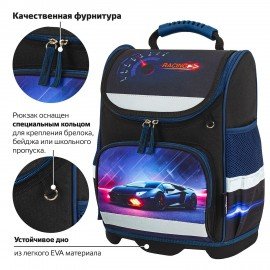 Ранец ЮНЛАНДИЯ WISE, 1 отделение, 3 кармана, устойчивое дно, "Street power", 37x29х15 см, 272071