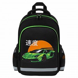 Рюкзак ПИФАГОР SCHOOL, 1 отделение, 3 кармана, "Dive into drive", 38x28х14 см, 272076