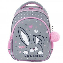 Рюкзак BRAUBERG OPTIMA, 2 отделения, с брелоком, "Curious bunny", 36х27х18 см, 272098