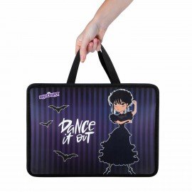 Папка на молнии с ручками ЮНЛАНДИЯ А4, 1 отделение, пластик, 80 мм, "Dancing", 272152