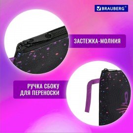 Папка для тетрадей BRAUBERG А4, 1 отделение, полиэстер, на молнии, с ручкой, "Leopard", 272170