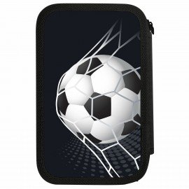 Пенал ПИФАГОР, 3 отделения, ламинированный картон, 19х11 см, "Ball kick", 272253