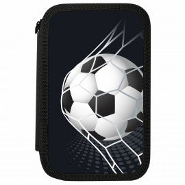 Пенал ПИФАГОР, 3 отделения, ламинированный картон, 19х11 см, "Ball kick", 272253