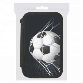 Пенал ПИФАГОР, 3 отделения, ламинированный картон, 19х11 см, "Ball kick", 272253