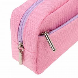 Пенал мягкий BRAUBERG PASTEL, 2 отделения, розовый, 21х9,5х5 см, 272276