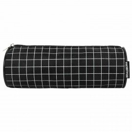 Пенал-косметичка BRAUBERG, Checkered, черный, 20х7х7см, 272298