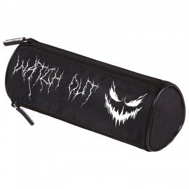 Пенал BRAUBERG, 3 отделения, нейлон, 21х7х7 см, "Scary face", 272308