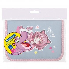 Пенал BRAUBERG, 1 отделение, 2 откидные планки, полиэстер, 21х14 см, "Anime friends", 272319