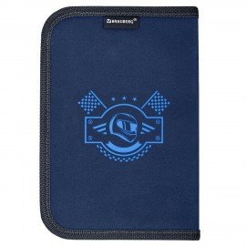 Пенал BRAUBERG, 1 отделение, 1 откидная планка, полиэстер, 21х14 см, "Super car", 272325