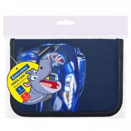 Пенал BRAUBERG, 1 отделение, 1 откидная планка, полиэстер, 21х14 см, "Super car", 272325