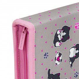 Пенал BRAUBERG, 1 отделение, полиэстер, 21х14 см, "Cat patches", 272327