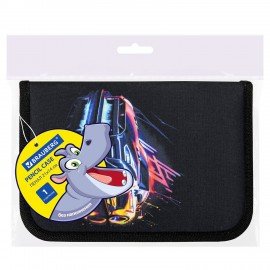 Пенал BRAUBERG, 1 отделение, полиэстер, 21х14 см, "Neon drift", 272329