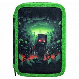 Пенал BRAUBERG, 3 отделения, полиэстер, 21х14 см, "Night warrior", 272333