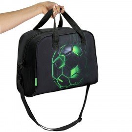 Сумка для занятий BRAUBERG KIDS с ручками, плечевой ремень, 35x25x15 см, "Green ball", 272377