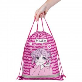 Мешок для обуви BRAUBERG KIDS, светоотражающая полоса, 46х36 см, "Anime style", 272391