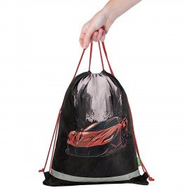 Мешок для обуви BRAUBERG KIDS, светоотражающая полоса, 46х36 см, "Red car", 272392