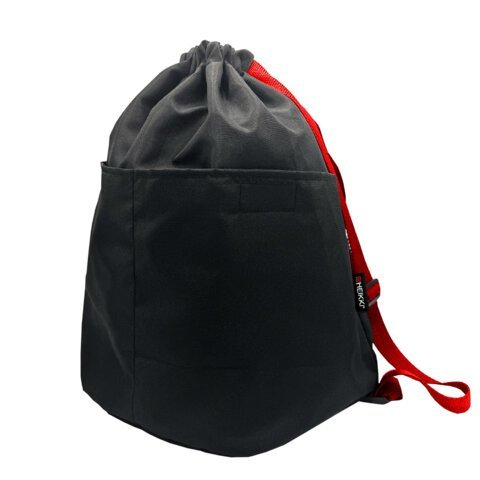 Мешок-рюкзак HEIKKI, 2 отделения, с петлей, 40х35 см, черный/красный, 272420