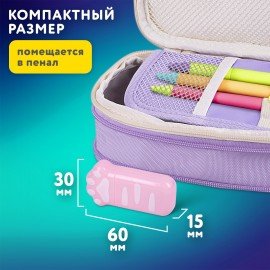 Корректирующая лента BRAUBERG KIDS "ЛАПКИ", 5 мм х 6 м, корпус розовый, блистер, 272497