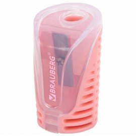 Точилка с контейнером BRAUBERG "CELL PASTEL", пастельные цвета ассорти, 272503