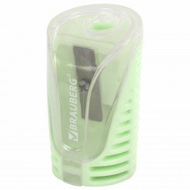 Точилка с контейнером BRAUBERG "CELL PASTEL", пастельные цвета ассорти, 272503