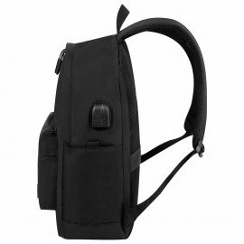 Рюкзак HEIKKI ACTIVE (ХЕЙКИ) универсалный, отд. для ноутбука, USB-порт, черный, 44х31х14 см, 272560