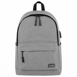 Рюкзак HEIKKI ACTIVE (ХЕЙКИ) универсалный, отд. для ноутбука, USB-порт, серый, 44х31х14 см, 272561