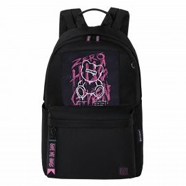 Рюкзак BRAUBERG FASHION CITY универсальный, карман-антивор, Hug me, черный, 44х31х16 см, 272570