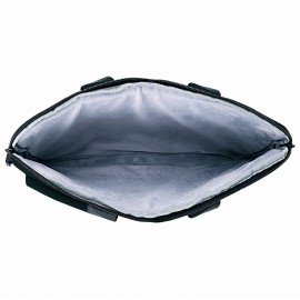 Сумка портфель HEIKKI NOVATION (ХЕЙКИ) с отделением для ноутбука 13-14", багажная лента, черная, 28х38х3 см, 272594