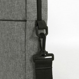 Сумка портфель HEIKKI PERSPECTIVE (ХЕЙКИ) с отделением для ноутбука 15,6", с карманом, серая, 29х40х7 см, 272595