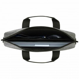 Сумка портфель HEIKKI PERSPECTIVE (ХЕЙКИ) с отделением для ноутбука 15,6", с карманом, серая, 29х40х7 см, 272595