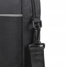 Сумка портфель BRAUBERG PRACTICAL с отделением для ноутбука 15,6", Grey line, черная, 29х40х7 см, 272604