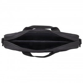 Сумка портфель BRAUBERG PRACTICAL с отделением для ноутбука 15,6", Grey line, черная, 29х40х7 см, 272604