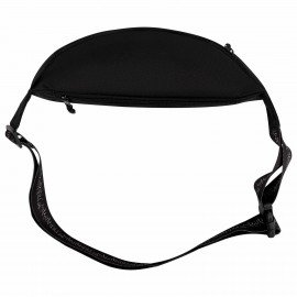 Сумка на пояс HEIKKI RIO (ХЕЙКИ), два отделения, регулируемый ремень, черная с бел, 38х12х8 см,272617